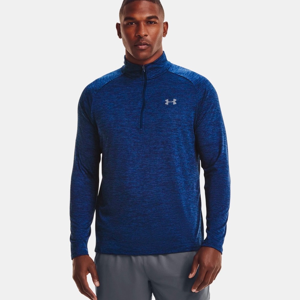 UNDER ARMOUR Tech™ ½ Zip Men’s Medium Blue Long Sleeve